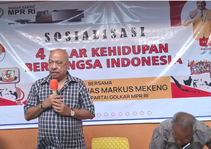 Di hadapan Warga Kelurahan Kabor, Mekeng Berpesan Agar Tetap Berdiri Kokoh di Bawah Pilar Kebangsaan Indonesia