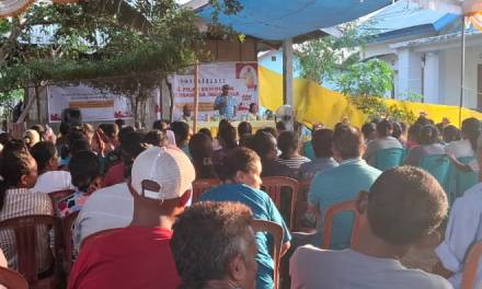 Di Hadapan Warga Kelurahan Kabor, Melchias Mekeng Berpesan agar   Setia Berpegang pada Pilar-pilar Kebangsaan